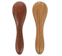 minkissy 2pezzi Strumenti Massaggio Gua Sha in Legno Cucchiaio Applicatore Crema Strumenti Massaggio in Legno Anticellulite Maderotherapy Beauty Scoop