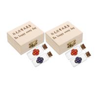 minkissy 2set Scatola in Legno per Conservare Capelli Fetali e Cordone Ombelicale di Contenitori per Ricordi del Ragazzo Ragazza Ragazza Organizer per Primo Taglio di Capelli e Memorie