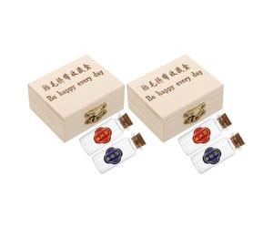 minkissy 2set Scatola in Legno per Conservare Capelli Fetali e Cordone Ombelicale di Contenitori per Ricordi del Ragazzo Ragazza Ragazza Organizer per Primo Taglio di Capelli e Memorie