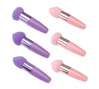 minkissy 2sets Spugne Per Stile Piccolo e Fluffy Cosmetici Portatili Per Fondotinta e Correttore Per e Salone Due Colori Rosa