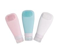 minkissy 3 Flaconi Per Lozione E Shampoo - Contenitori Per Lozione Da Bagno A Prova Di Perdite - Set Di Flaconi Erogatori Portatili Compatti E in Silicone