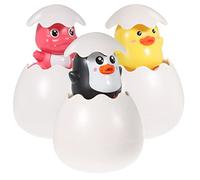 minkissy 3 Giocattoli da Bagno per Uova Spruzzatrici Galleggianti Anatra Giochi Creativi per Bagnetto per Rendere Momento Del Bagno Colore Casuale Colore Casuale