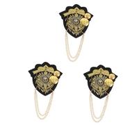 minkissy 3 Paia spalline vintage sulle spalle gioielli sulle spalline delle spalle Uomini spalline sulle spalle spalline da donna gioielli da spalla per donna Lega di zinco