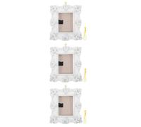 minkissy 3 Pezzi Cornice Fotografica Natalizia a Rilievo Albero, Resina | Stile Retrò Classico Europeo, Decorazione Versatile da Tavolo, Spirito Festivo, Finitura Facile da Pulire