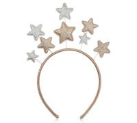 minkissy 3 Pezzi di Cerchietto per Capelli con Stelle Glitterate E Oro Brillante per Bambine, Ideale per Halloween, Natale E Principesse.