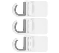 minkissy 3 Pezzi Gancio per Scopa da Muro senza Foratura, Plastico Bianco | Antiscivolo e Tracce, per Scope di Varie Misure, per Lavanderia e Bagno