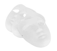 minkissy 3 Pezzi Maschere Di Polpa Dipinte a Mano Maschere Da Dipingere Maschera Fai -da -te Maschere Per Il Viso Di Halloween Fai Da Te Vuota Bianca Polpa Ecologica