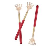 minkissy 3 Pezzi solletico retrattile graffiatore del corpo massaggiatore portatile grattaschiena allungabile grattaschiena telescopico grattaschiena estensibile rosso