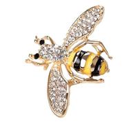 minkissy 3 Pezzi Spilla a goccia d'ape bandalette rhinestone unique beebad adorn spilla a forma di ape spilla ape Spilla di api spilla di strass lucidi forniture per feste lega Golden