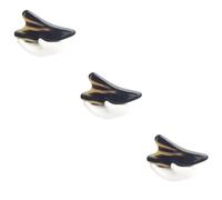 minkissy 3 Pezzi Strumento Guasha Per Il Viso E Il Cuoio Capelluto Nero Floreale 11 Cm Corno Di Bufalo Naturale Corno Per Massaggio Raschiante Multiuso Per