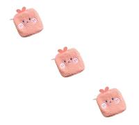 minkissy 3 Pz Confezione Di Assorbenti Igienici Portamonete Coniglio Sacchetto Per Assorbenti Igienici Custodia Da Viaggio Per Pannolini Borse Con Cerniera Mini Tampone Peluche Rosa
