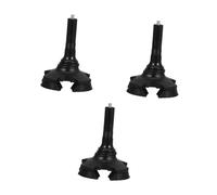 minkissy 3 Pz cuscinetti per le stampelle trekking stampella polacco posto a sedere bastoni copri piede per canna da arrampicata Sostituzione delle punte stabili del plastica Black