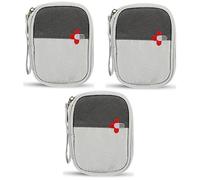 minkissy 3 Pz kit di soccorso manuale travel kit travel bag borsa per medicinali borse con cerniera organizer per borsa per tote buste di medicinali forniture da viaggio Panno Oxford
