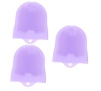 minkissy 3 Pz Massaggio Detergente Detergente Per Il Lavaggio Del Viso in Silicone Spazzola Per La Pulizia Tenuto in Mano Panno Per Strofinare Pulito Gel Di Silice Mancare