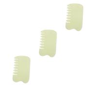minkissy 3 Pz Pettine Di Raschietti Di Cristallo Faccia Di Pietra Piede Pettini Da Massaggio Guasha Libagioni Viventi Pietre Da Massaggio Pettine Per Cuoio Capelluto Cosmetico