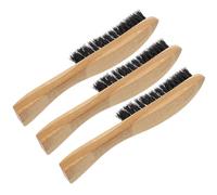 minkissy 3 Pz spazzola per barba massaggi legno men beard strenna fondente Maschere strumento per la cura della barba maschile barba di setole di cinghiale di setola