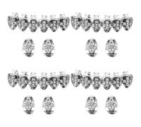minkissy 3 Set Brettura d'oro a Diamanti Orale adornare Accessori per Rapper Accessori Hip-Pop Griglie per Bocca Hip Hop griglia a Bocca Singola Rame Argento