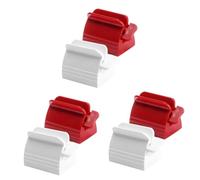 minkissy 3 Set Di Dispenser Per Dentifricio in Plastica/rosso Estrusore Per Spremitura Di Tubetti Per Bambini Stile Mano Decorazione Da Scrivania 2 Pezzi*3