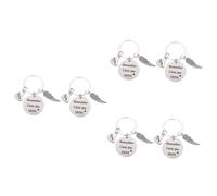 minkissy 3 Set Portachiavi in acciaio Inossidabile Per Amo Il Portachiavi Della Mamma Primo Chiave Signore Di Apprezzamento Madri Madre Silver 2 Pezzi*3