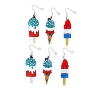 minkissy 3paio Orecchini Gelato Patriottici in Orecchini Pendenti Per Feste Per Cerimonie
