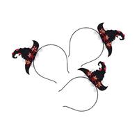 minkissy 3pezzi Cerchietto Strega Donna Halloween Accessori Capelli Festa Strega Fascia Capelli Decorativa Floreale Adattabile Ragazza Donne Leggero Morbido Sicuro Cosplay Costumi