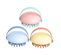 minkissy 3pezzi Pettine Per Massaggio Testina Rotonda Pettine Per Del Capelluto Spazzola Per Shampoo e Massaggiatore Per Capelli Realizzati in Abs e Tpr