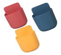 minkissy 3Pezzi Remote Holder Organizer, Wall Mounted Box, Scatola Portaoggetti da Parete in ABS, Blu Giallo, per Cellulare e Oggetti Vari, Supporto Multifunzionale per Camera e Casa