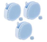 minkissy 3pezzi Scrubber Silicone Esfoliante Due Facce Per Bagno Spazzola Maneggevole Per Massaggi e Pulizia Della Design Ergonomico e Facile Da Impugnare Per Liscia e Morbida