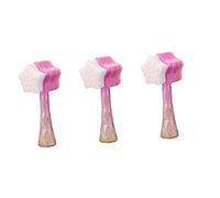 minkissy 3pezzi Spazzola Manuale Per Pulizia Del Viso Accessorio Per Massaggio e Della Leggera e Portatile Perfetta Per Casa e Viaggi Rosa