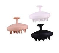 minkissy 3pezzi Spazzola Massaggiante Per Capelluto Pettine Per Lavaggio Della Testa Spazzola Per Shampoo Da Testina in Silicone e Impugnatura Rotonda