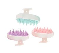 minkissy 3pezzi Spazzola Massaggiante Per Capelluto Tpe Esfoliante Per Capelli Scrubber Manuale Per Doccia Pulisce Fondo Senza Irritare Riduce Sebo e Forfora