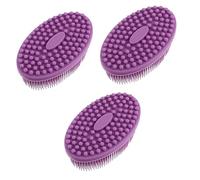 minkissy 3pezzi Spazzola Per Bagno Silicone Per Ragazzo Ragazza Massaggiatore Cutaneo Esfoliante e Facile Da Pulire Per Piscina e Bagno Familiare