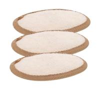 minkissy 3pezzi Spugna di Luffa per Doccia Dischetti di Spugna di Luffa Scrubber Esfoliante per Corpo per Bagno Dischetti di Cordino Facile da Appendere e Asciugare Stile Casuale