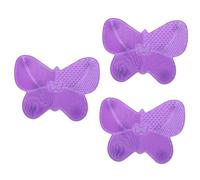 minkissy 3pezzi Tappetino Pulisci Make up Forma Di Farfalla Con Ventose Strumento Per Pulizia Spazzole Make up Flessibile e Facile Da Trasportare e Utilizzare Salone o Casa