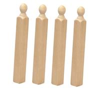 minkissy 4 Colonne in Legno per Casa delle Miniature Decorazioni in Resistenti e Dettagliate per Scale e Accessori Casa Miniatura