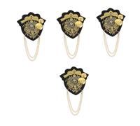 minkissy 4 Paia spalline sulle spalle spalline a catena Uomini Spalla gioielli sulle spalline delle spalle spalline vintage sulle spalle spalline da donna Lega di zinco