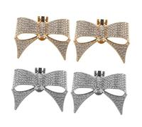 minkissy 4 Pezzi Accessori Per Tacchi Nozze Fermagli Per Scarpe Decorativi Fibbia Per Scarpe Con Fiocco Reception Abbellimenti Cuoco Essere Rimovibile Arco Lega Di Zinco