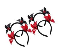 minkissy 4 Pezzi Cerchietto per Chioma Corna Diavolo, Accessorio Versatile per Halloween, Trasformazione Facile per Feste a Tema e Occasioni Speciali