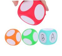 minkissy 4 pezzi Dadi Educativi in Schiuma Scrivibili Cancellabili per Aula e Home Schooling Forme Leggere e Sicure per Esercizi di Equazioni e Geometria