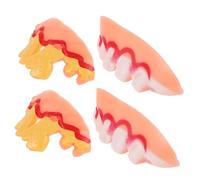 minkissy 4 Pezzi Giocattoli per Protesi Denti di Halloween Denti Finti Divertenti Fare Finta zanne finte Vampiro No Il Denti del Costume Denti del Cosplay dentiere finte PVC