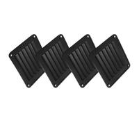 minkissy 4 Pezzi Griglia a Lamelle per Barca a Incasso 5,5x5 in Nylon Nero | Parete Laterale di Barca o Caravan, Lame Inclinate, Bordi Arrotondati, per Cabine Chiuse