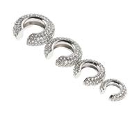 minkissy 4 Pezzi Orecchini Clip Donna Non Forati con Pietre Brillanti Ear Hook Cuff Creativi e Chic Accessori Moda Luminosi per Tutte le Occasioni Misure Varie