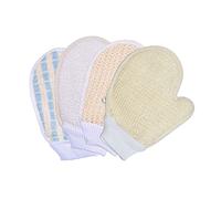 minkissy 4 Pezzi Set Di Asciugamani Da Bagno Esfolianti Per La Pelle Insensibili Alle Piante Spazzola Da Doccia Portatile Guanti Stile Casuale