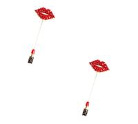 minkissy 4 Pezzi Spilla Olio Rosse Spilla in Metallo Pin Di Moda Pin Del Cappello Pin Percorsi Di Bellezza Spilla Da Bucato Spilla Per Spillo Da Pin Donna Pins Spilla Per Vestito Strass
