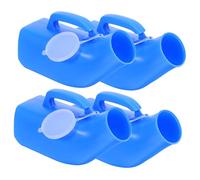 minkissy 4 pezzi Urinale Portatile Uomo in Plastica con Tappo Antiperdite Misuratore Riutilizzabile e Compatto per Viaggi Anziani e Campeggio da Blu Riutilizzabile