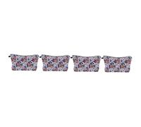 minkissy 4 Pz Borsa Skull borsa per il trucco del dei morti borsa da toilette portatile baule portaoggetti borse cosmetiche pochette trucchi borsa da toilette da viaggio