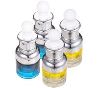 minkissy 4 Pz Contagocce Di Riempibile Bottiglie Di Succo Con Coperchio Auto Bottiglia Chiaro Diffusore Pompa Pipette Piccole Bottiglie Con Coperchi Distributore Ugelli Liquido Abs