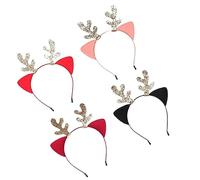 minkissy 4 Pz copricapo da festa cerchietti natalizi cerchietti natale cerchietto natalizio fascia per copricapo natalizio il quarto cerchio per copricapo per natale