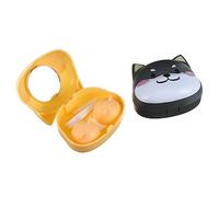 minkissy 4 Pz Custodia Per Lenti a Contatto Porta Kit Portatile Per La Degli Occhi Cuscinetti Per Il Viso Riutilizzabili Organizer Per Lenti a Contatto Per Plastica
