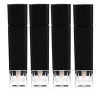 minkissy 4 Pz Del Vuoto Labbro Rivestimento Co Chiaro Riempibile Bottiglia Fodere Tubi Di Lucidalabbra Neri Pompa Balsamo Luminoso Mini Tubetti Per Lucidalabbra Black Plastica